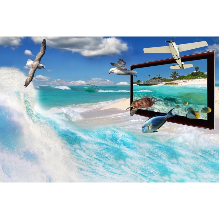 Öntapadó PVC tapéta - From Direct TV In The Ocean, 100 x 150 cm