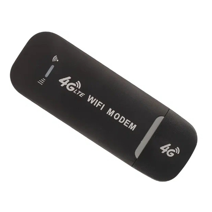 USB WiFi 4G modem, NUODWELL, Plug and Play, 150Mbps, Több felhasználó támogatása, Könnyen használható és hordozható, Irodai és otthoni használatra, 9,5x3,5x1 cm, műanyag, fekete