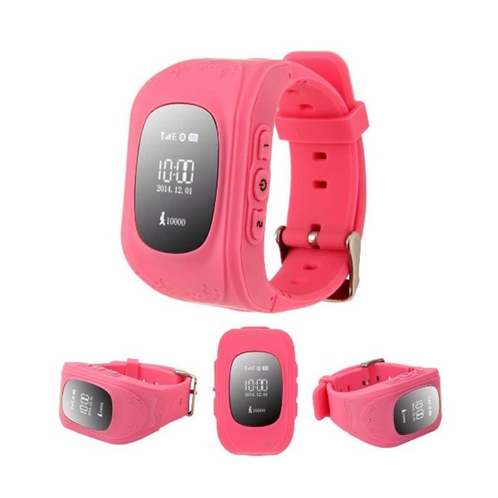 Детски Часовник Smartwatch BIGTIME BT-9012-2, GPS Tracker, Телефон, SOS аларма, Розов