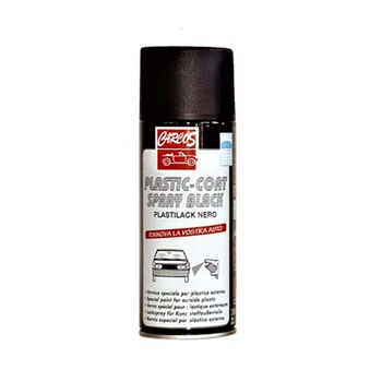 Spray vopsea neagra, speciala pentru plastic de exterior, CARCOS, PLASTIC COAT SPRAY, 400 ml Spray vopsea neagra, speciala pentru plastic de exterior, CARCOS, PLASTIC COAT SPRAY, 400 ml