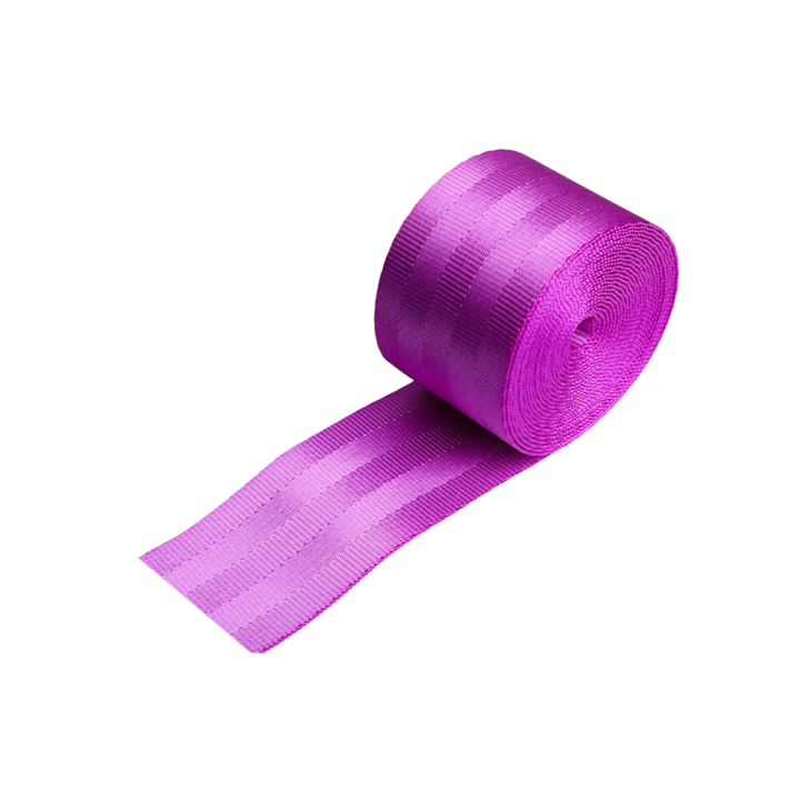 2 db lila autós biztonsági öv készlet 3,6 méter hosszú és 4,6 cm széles