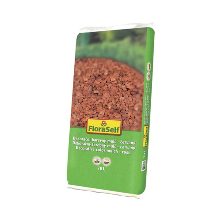 Scoarta Ornamentala Floraself, Rosu, 70 L