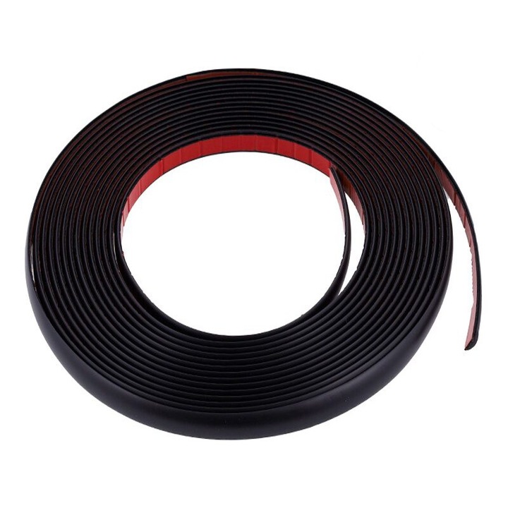 Самозалепваща декоративна лента за стена, мебели, кола, 11 mm ширина x 500 cm дължина, черна, MaffStuff