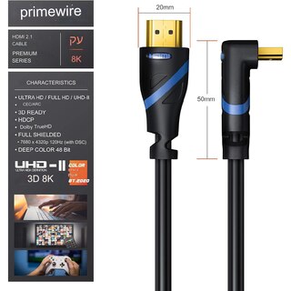 Rhinocables Cavo HDMI 2.1 Intrecciato 8K A 60Hz 4K A 120Hz 10 Metri - 48 Gbps, HDR, ARC, Per Soundbar E Home Cinema