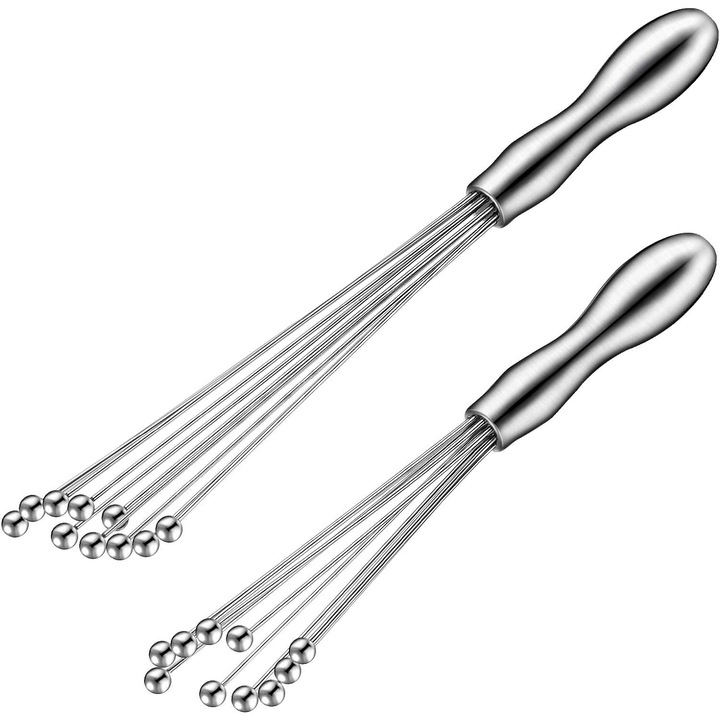 Set 2 Teluri Bucatarie QttvbTna, Otel Inoxidabil, 10 inch, Multifunctionale
