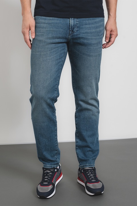 BOSS, Blugi regular fit Re.Maine, Albastru inchis, W32-L32