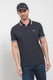 BOSS, Tricou polo regular fit din bumbac pique cu margini contrastante Paddy, Bleumarin, M