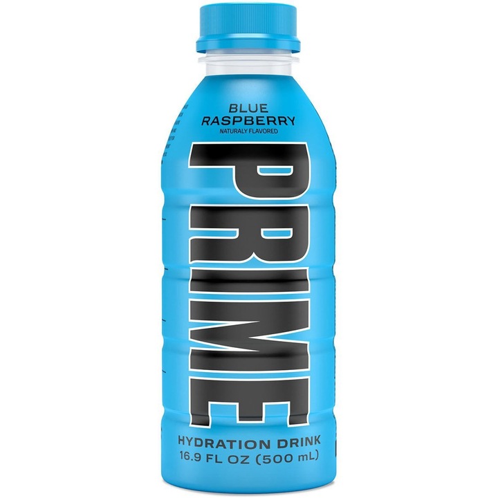 Prime® Hydration Drink USA Blue Raspberry, Bautura pentru Rehidratare cu Aroma de Zmeura Albastra, 500 ml