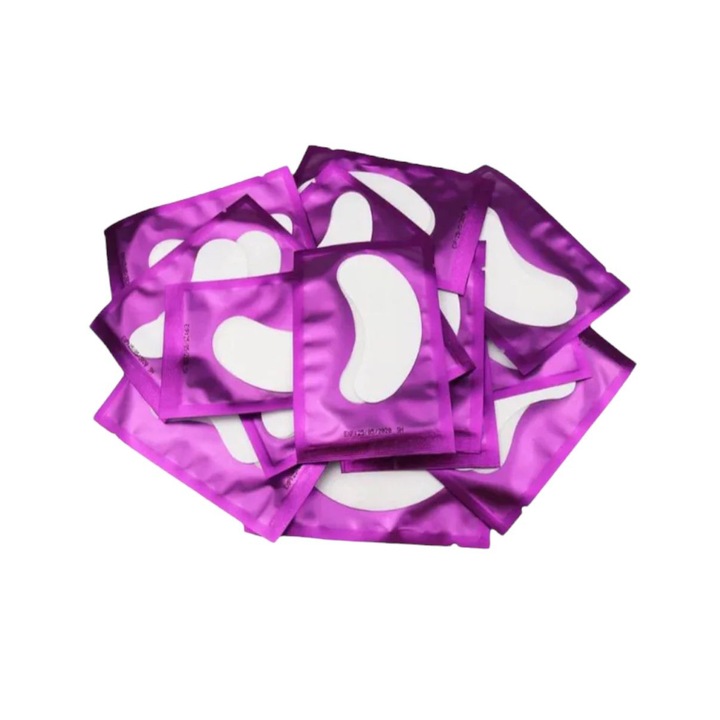 Комплект от 50 чифта хидрогелни лепенки, лилави