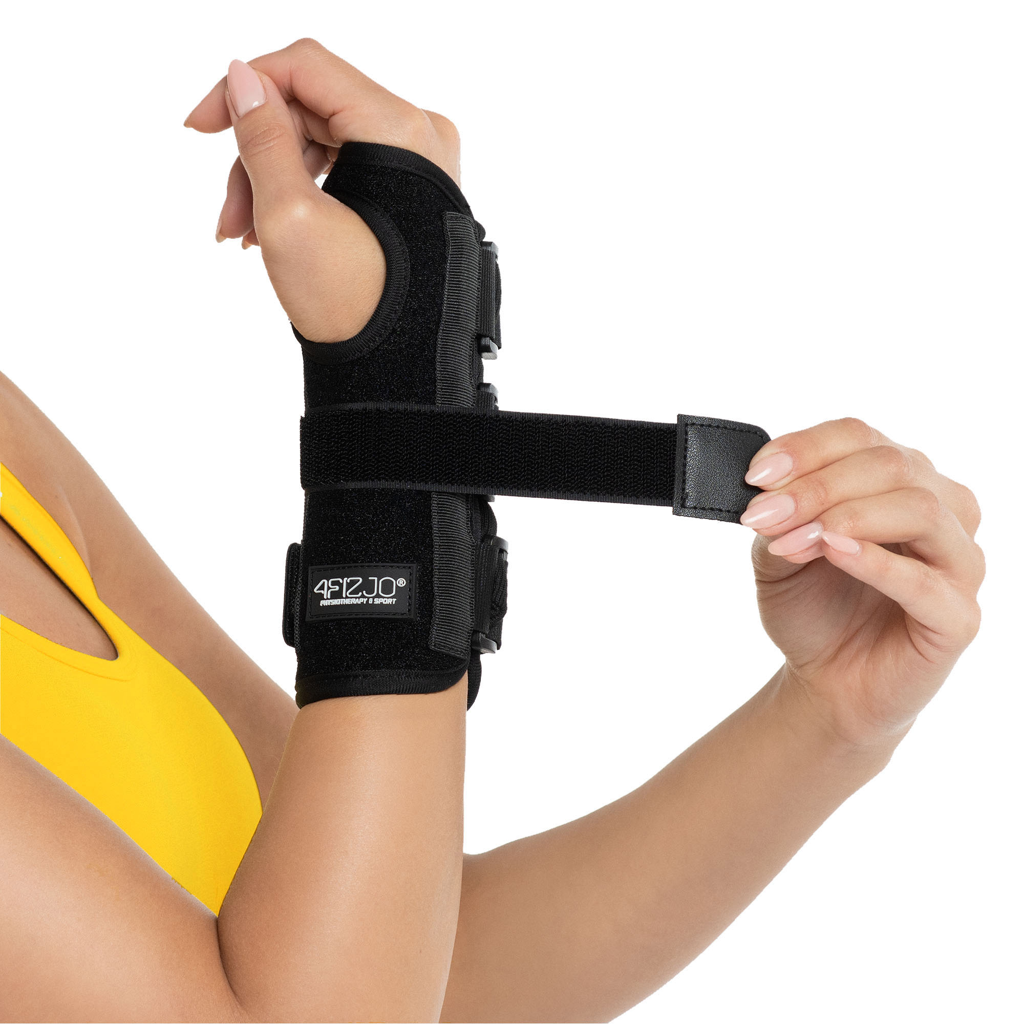 Orteza pentru mana, 4Fizjo, Nylon/Neopren, Negru - eMAG.ro