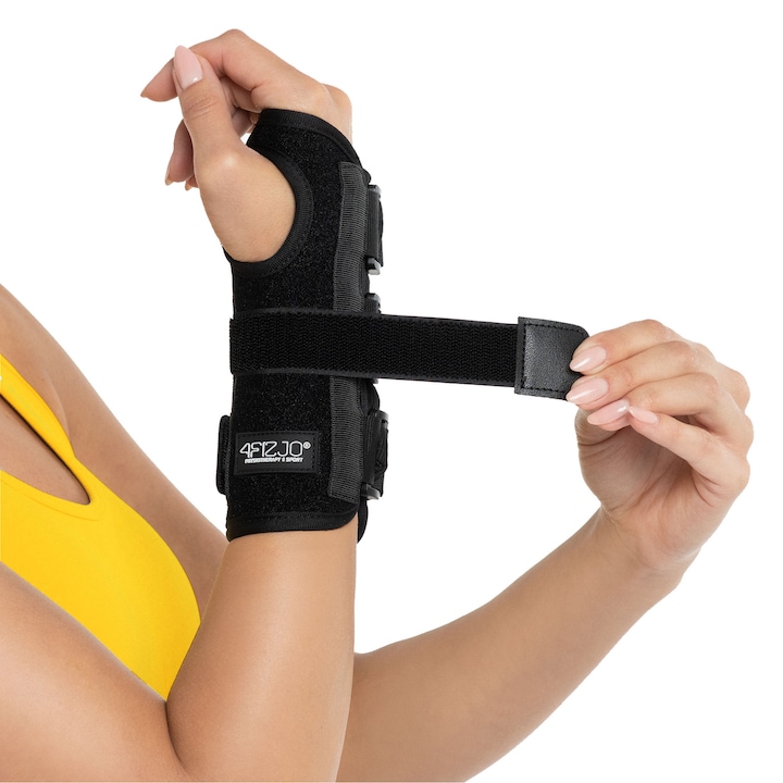 Orteza pentru mana, 4Fizjo, Nylon/Neopren, Negru