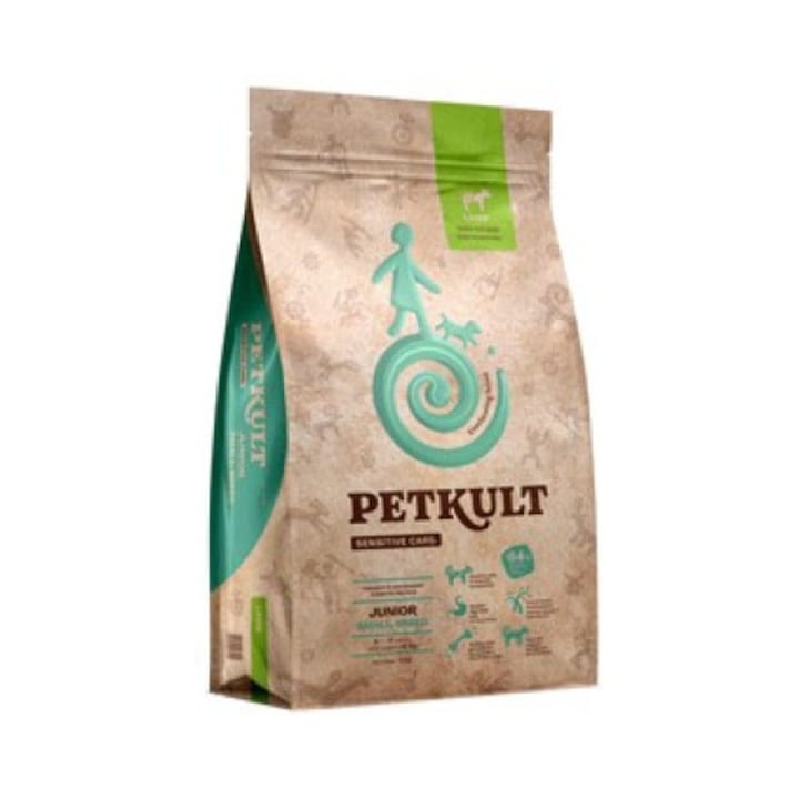 Hrana uscata pentru caini Petkult Sensitive, Junior, Talie Mica, Miel si Orez 3 kg