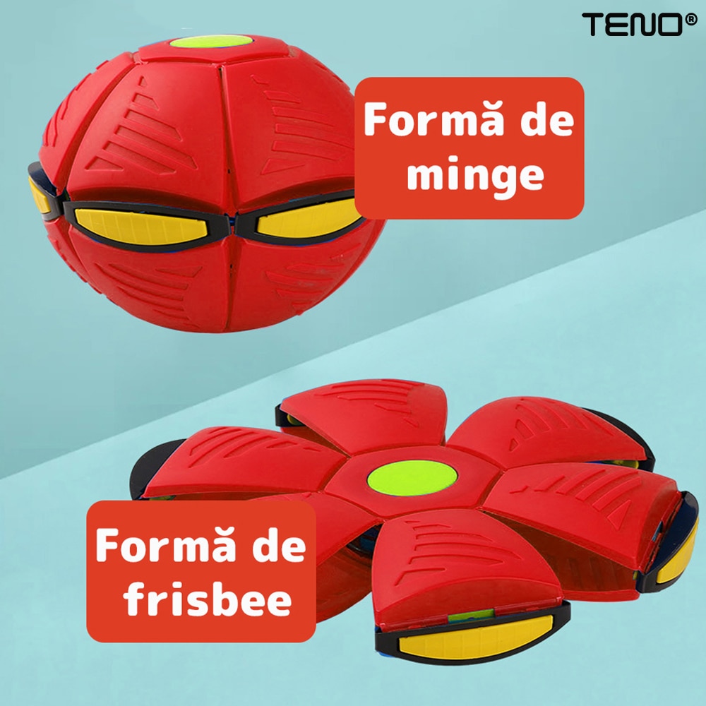 Летяща топка, трансформируема във фризби диск Teno®, 2 режима на игра ...