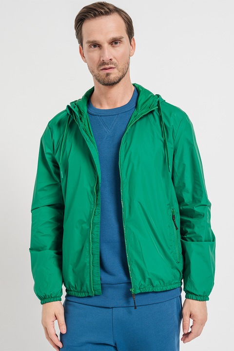 United Colors of Benetton, Олекотено яке с качулка, Зелен