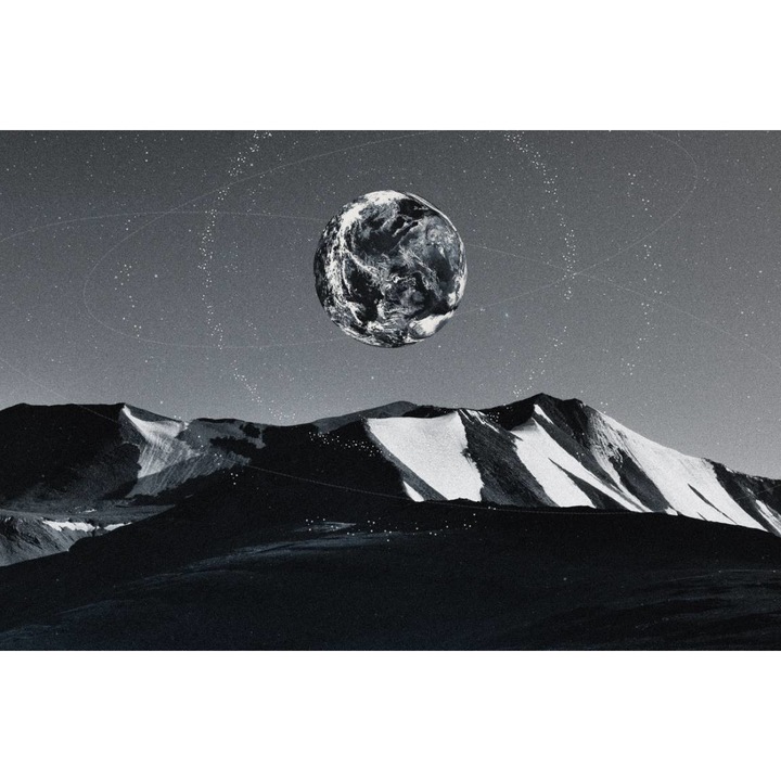 PVC öntapadó tapéta - Abstract Image Earth Above the Mountain, 100 x 150 cm