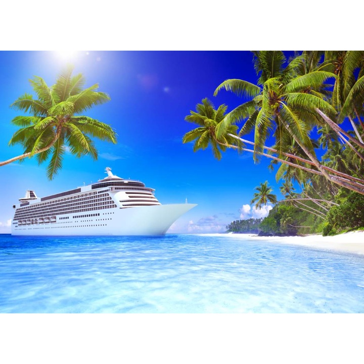 Öntapadó PVC tapéta - Sunny Beach and Steamboat, 100 x 150 cm