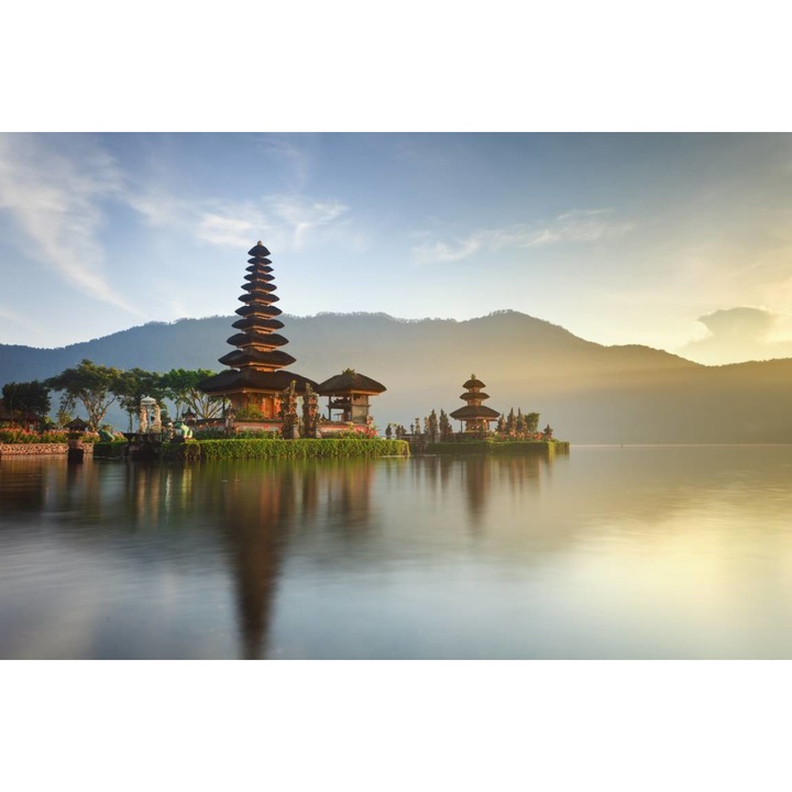 PVC öntapadó tapéta - Temple On The Lakeside, 100 x 150 cm