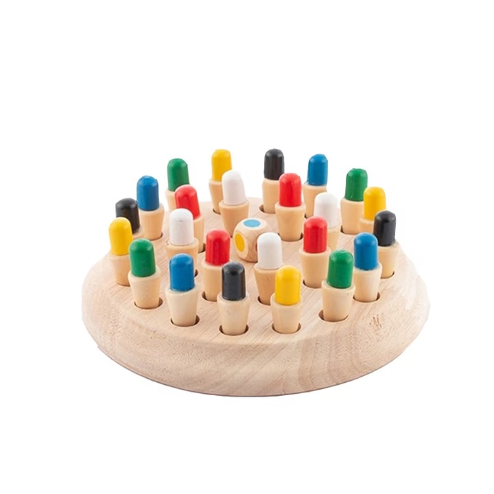 Oktatási memóriajáték, színes fa sakk, 26 db, +3 év, Utility One