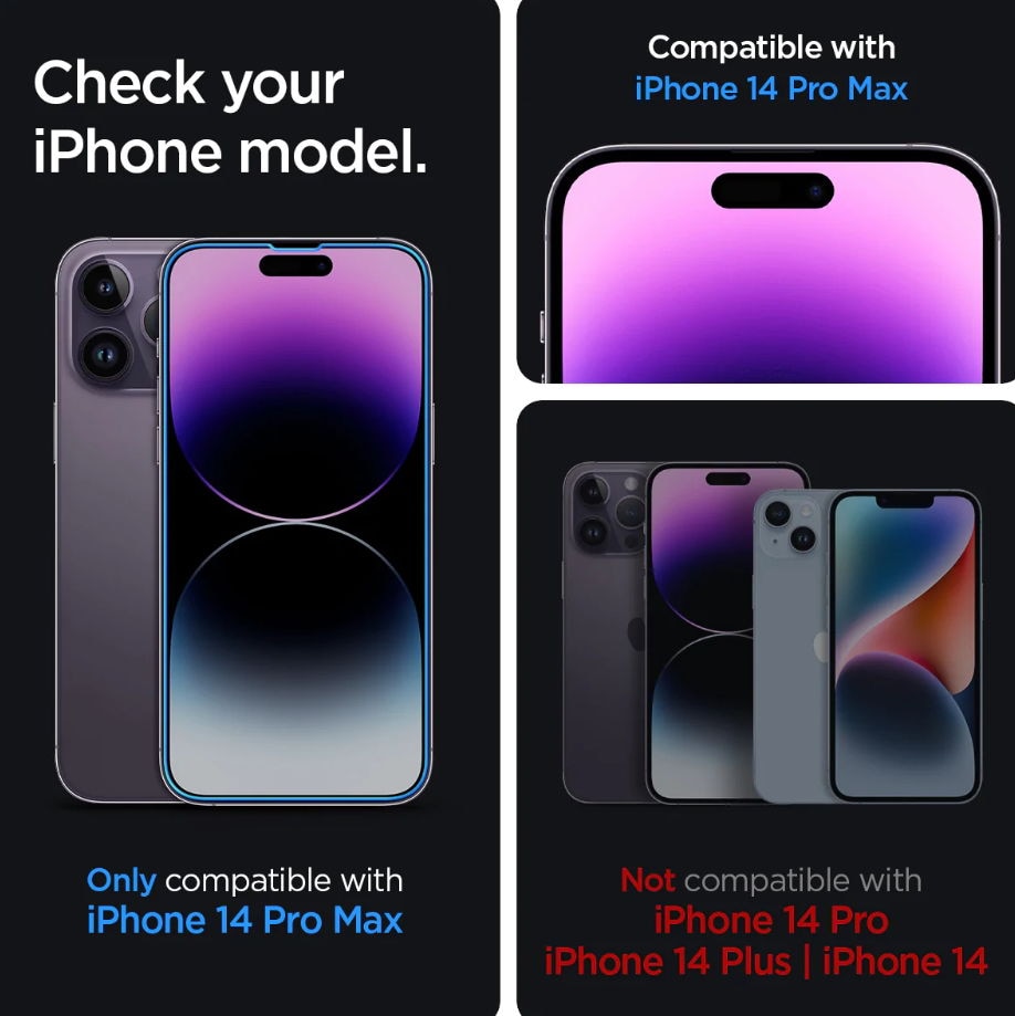 Set 2 Folii de protectie Spigen Glas.TR EZ FIT pentru Apple iPhone 14 Pro Max Transparent