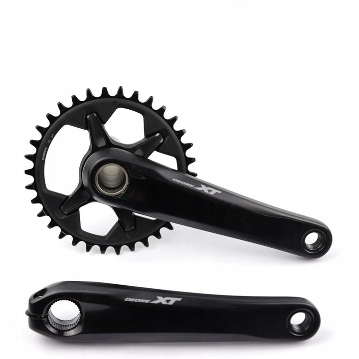 Manivela bicicleta Shimano Deore XT FC-M8100, 32T, 175mm, negru