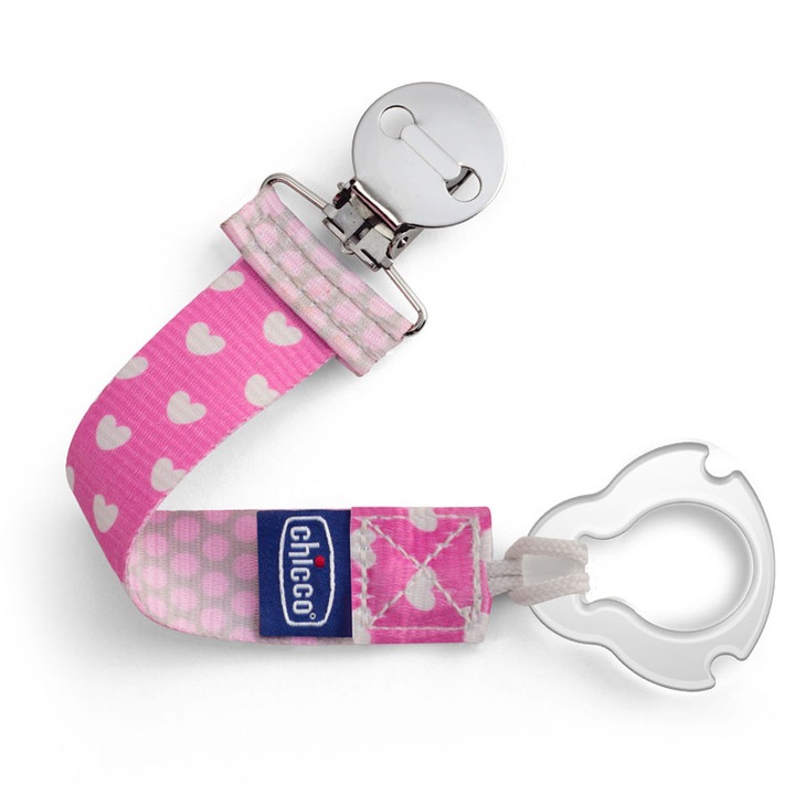 Lant pentru suzeta Chicco Fashion Clip 087174, Roz