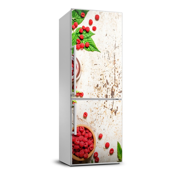 Stickere decorative, Tulup, autocolant pentru frigider, gem de zmeura, Verde, 70 cm x 190 cm, 010120180030000006849