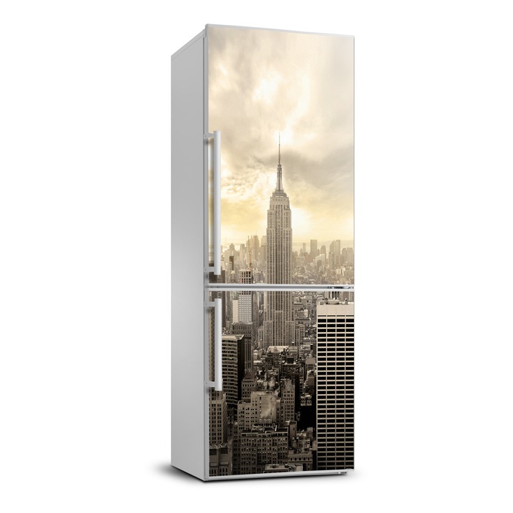 Stickere decorative. Tulup. autocolant pentru frigider. manhattan new york city. Gri. 60 cm x 180 cm. 010120180020000008112