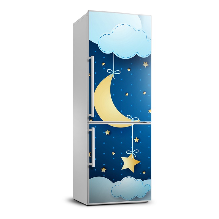 Stickere decorative. Tulup. autocolant pentru frigider. noapte. Albastru. 60 cm x 180 cm. 010120180020000006189