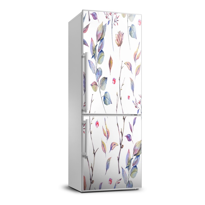 Stickere decorative. Tulup. autocolant pentru frigider. frunze de eucalipt. Gri. 70 cm x 190 cm. 010120180030000006673