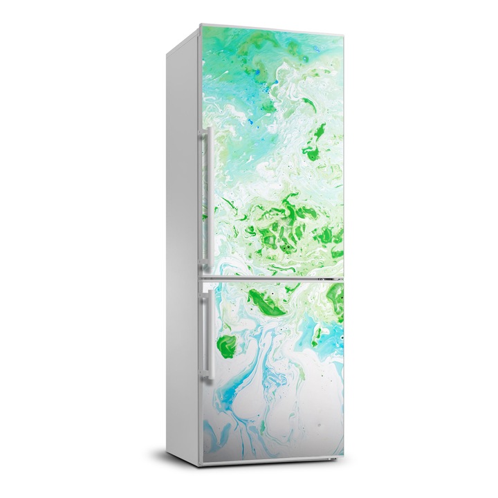 Stickere decorative. Tulup. autocolant pentru frigider. pete de abstractie. Verde. 60 cm x 180 cm. 010120180020000005870