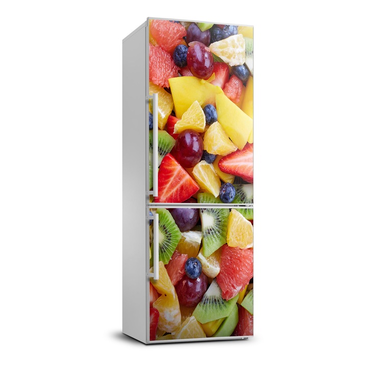 Stickere decorative, Tulup, autocolant pentru frigider, fructe tocate, Roz, 60 cm x 180 cm, 010120180020000007057