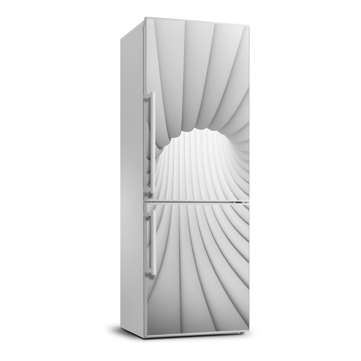 Stickere decorative. Tulup. autocolant pentru frigider. tunel de abstractie. Alb. 70 cm x 190 cm. 010120180030000005896
