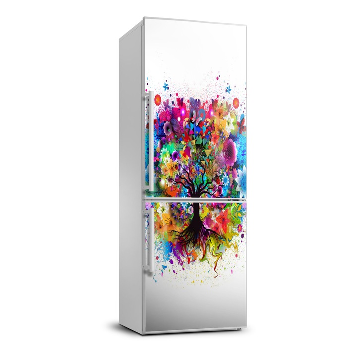 Stickere decorative. Tulup. autocolant pentru frigider. arbore abstract. Maro. 60 cm x 180 cm. 010120180020000006144