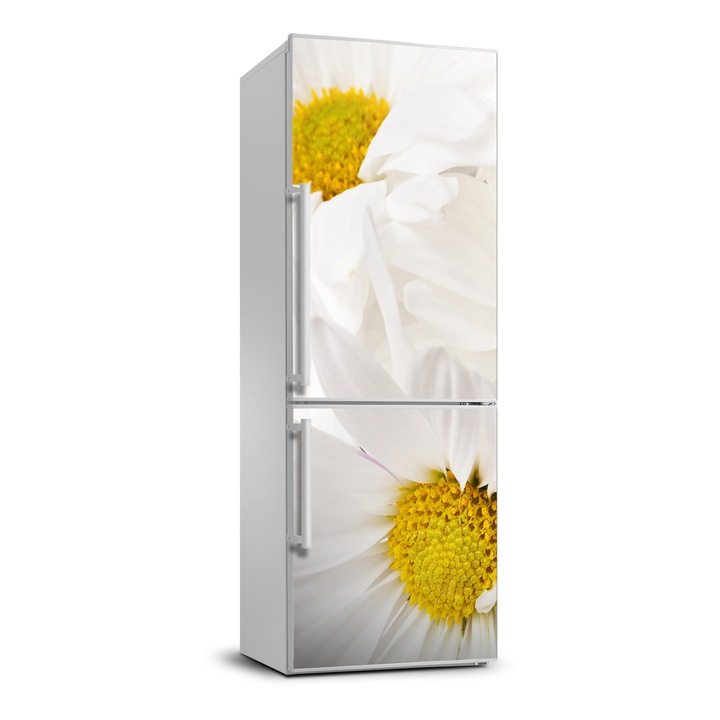 Stickere decorative. Tulup. autocolant pentru frigider. margareta. Alb. 60 cm x 180 cm. 010120180020000008742