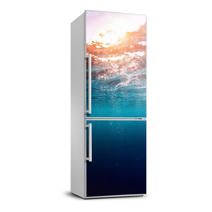 Stickere decorative. Tulup. autocolant pentru frigider. peisaj subacvatic. Albastru. 70 cm x 190 cm. 010120180030000007581