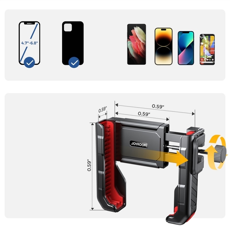 Suport de Telefon pentru Bicicleta - JoyRoom (JR-ZS266) - Black