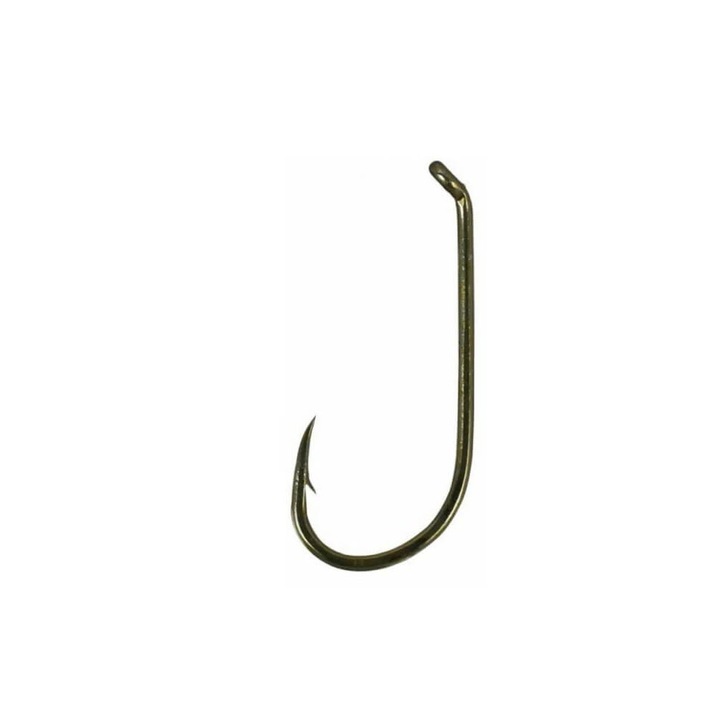 Set 12 bucati carlige Owner Tenkara Down cu ochet 50458, culoare Brown, marimea 14, pentru fly fishing