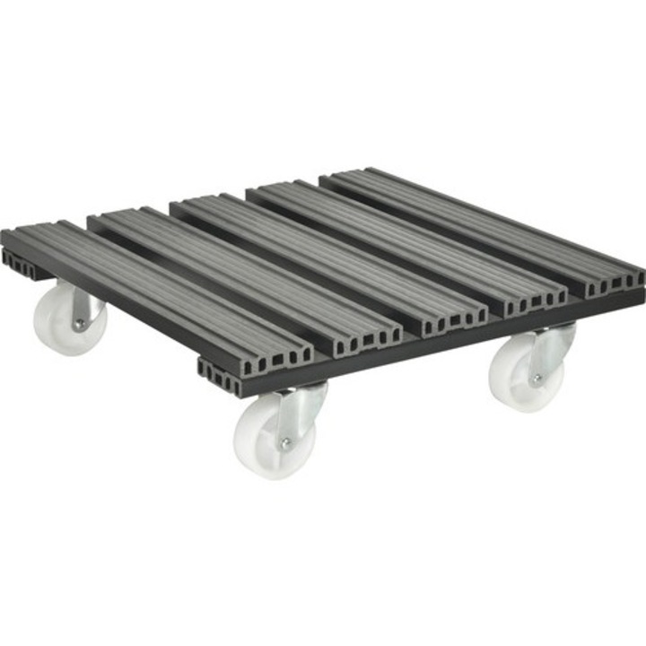 Suport Rulant Pentru Plante, Wpc 38, 5x38, 5 Cm, Antracit, Capacitate Portanta 150 Kg