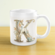 Cana cu initiala litera K, model unicorn, 330 ml