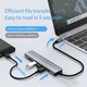 Хъб USB Type-C 7 в 2, Axeloni ®, мултипорт 2 x USB 2.0, 1 x USB 3.0 5Gbps, HDMI 4K 30Hz, четец на карти TD и SD карта, USB Type-C PD 100W, сив