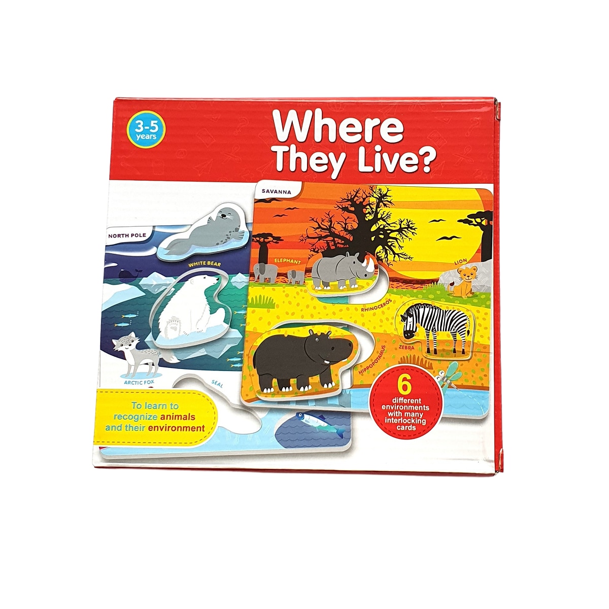 Пъзел HabitatAnimal Association, 6 листа x 3 части, + 3 години eMAG.bg