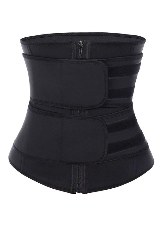Корсет JeiibrZui Waist Trainer, латекс,, Черен
