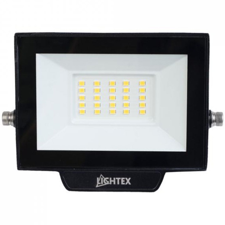Прожектор LED Lightex Hero 504AL0011417, 20W, 2700 lm, Неутрална светлина (4000K), IP65, Алуминий, Черен, Енергиен клас F