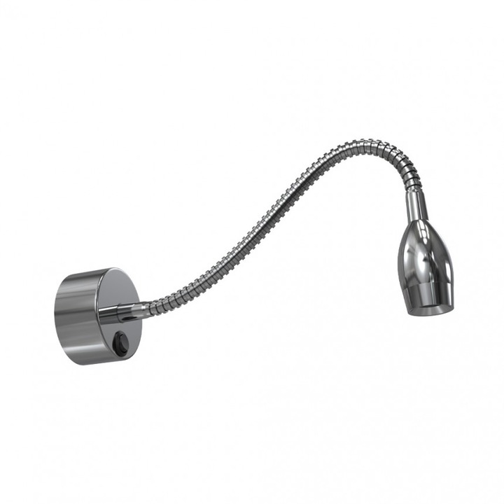 LED fali lámpa törőkarral Lightex ZION, 3W, 4000K, 200lm, 220V, Kapcsolóval, Króm