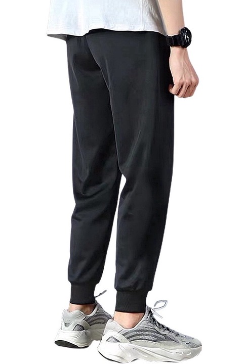 Pantaloni pentru barbati, Jeiibrzui, Poliester, Negru, L
