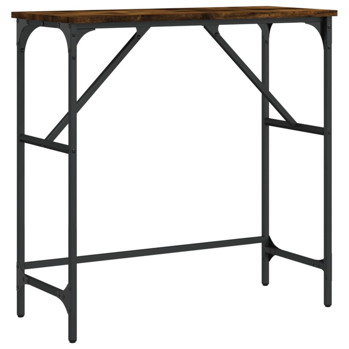 Конзолна маса vidaXL, Опушен дъб, 75x32x75 см, Инженерно дърво, 4.97 Kg