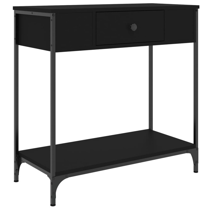 Конзолна маса Zakito Europe, метална, черна, 75x34.5x75 см