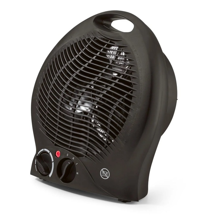 SilverCrest SHL 2000 A1 BK Hordozható ventilátoros fűtőtest, hősugárzó és ventilátor, fekete, 2000 W