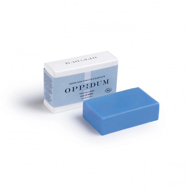 Сапун за грижа за лице и тяло, Oppidum, син, 100 гр