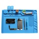 Covoras pentru pistol de lipit, zggzerg, Cu magnetic, anti-scaldare, Rezistent la caldura 350°C, Pentru electronica, lipire, telefon, laptop, iPad, repararea ceasurilor, bijuterii, 45x30 cm, Albastru